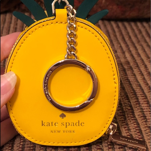 NWT-Kate Spade-Pineapple Marlee Large Zip Wallet & Pineapple Novelty Coin Purse - Picture 9 of 12